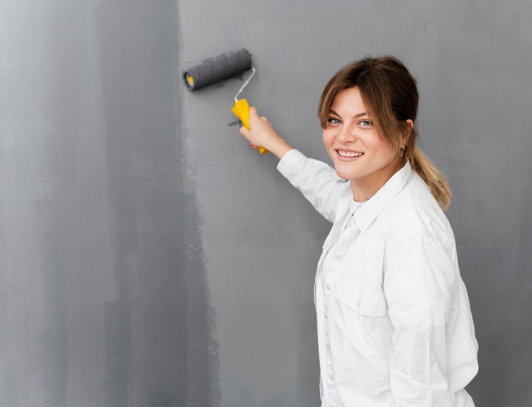 medium shot smiley woman painting wall 23 2148903459